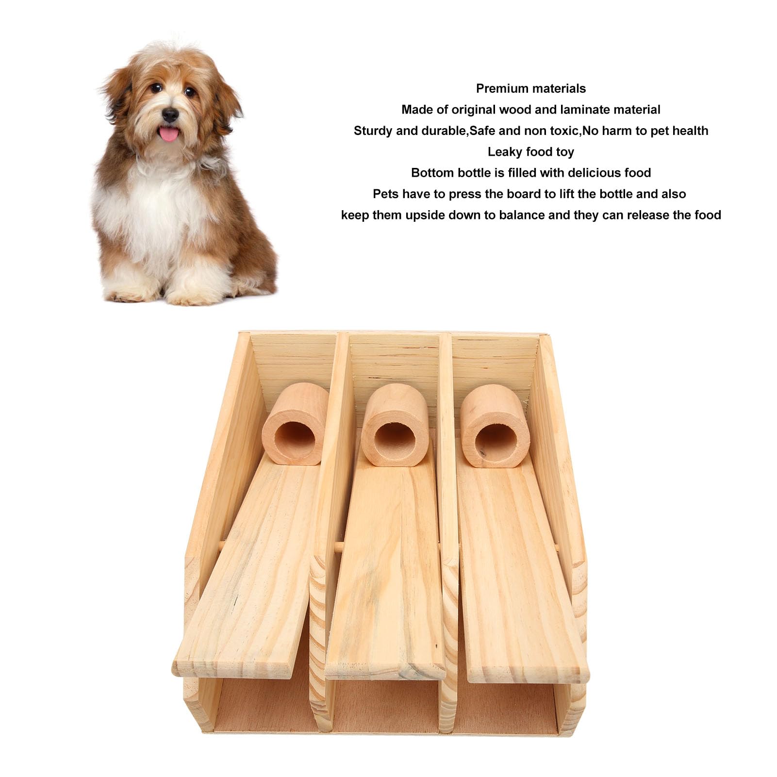 Gioco Puzzle per Cani in Legno Interattivo Giocattolo Educativo per Stimolazione Mentale Adatto a Cani Gatti e Piccoli Animali