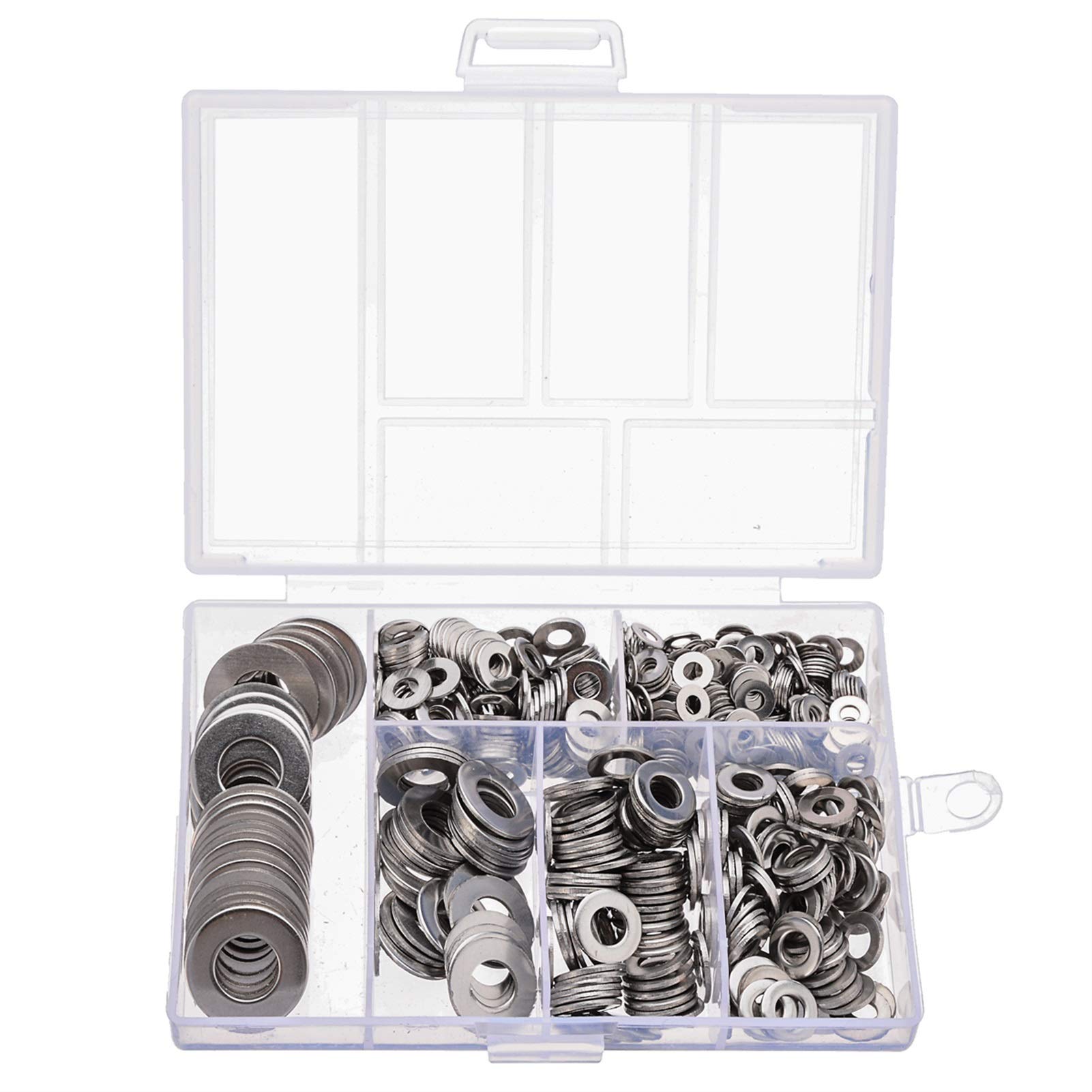 Unterlegscheibe, 660 Stück, M3, M4, M5, M6, M8, M10, Edelstahl-Unterlegscheibe, Unterlegscheibe-Set, Schraubverschluss, Hardware-Sortiment, Zubehör, Verschiedene Haushaltsgegenstände (Farbe