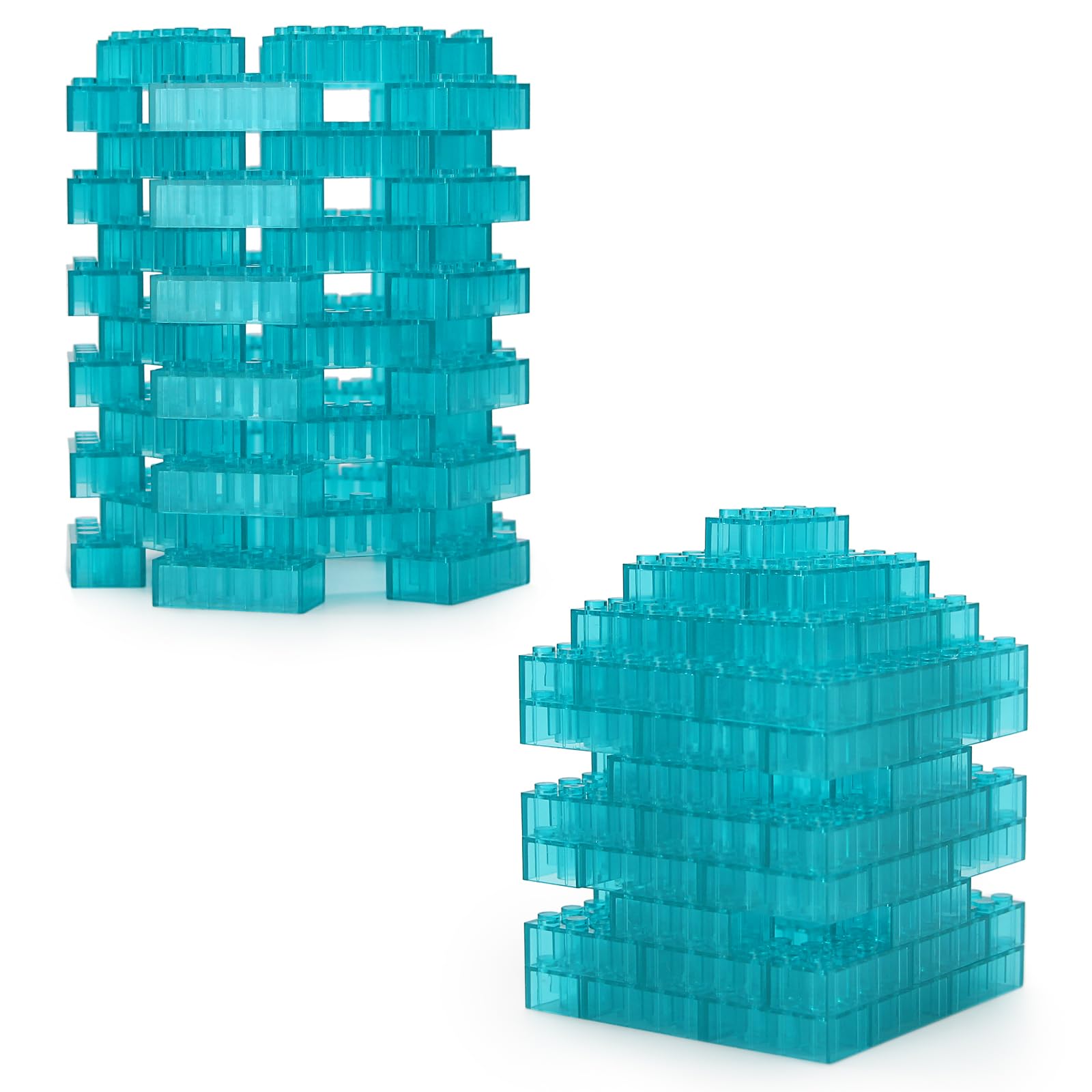 Snapklik.com : Feleph 320 Pieces Transparent Light Blue 2x4 Bricks ...