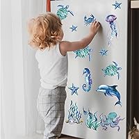 Vista 6 de Xuhal 22 calcomanías magnéticas de tortuga marina luminosas para nevera, crucero, barco, decoración de puerta de auto, calcomanías magnéticas que