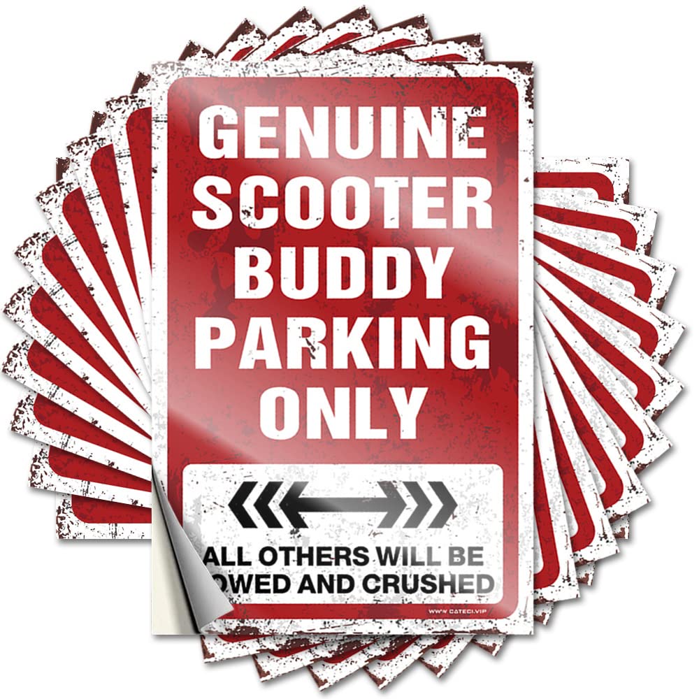 Hot, Tattoos Race Soft Bath Genuine Scooter Buddy Parking Only | Assorted Waterproof Vinyl Stickers(12X18CM)