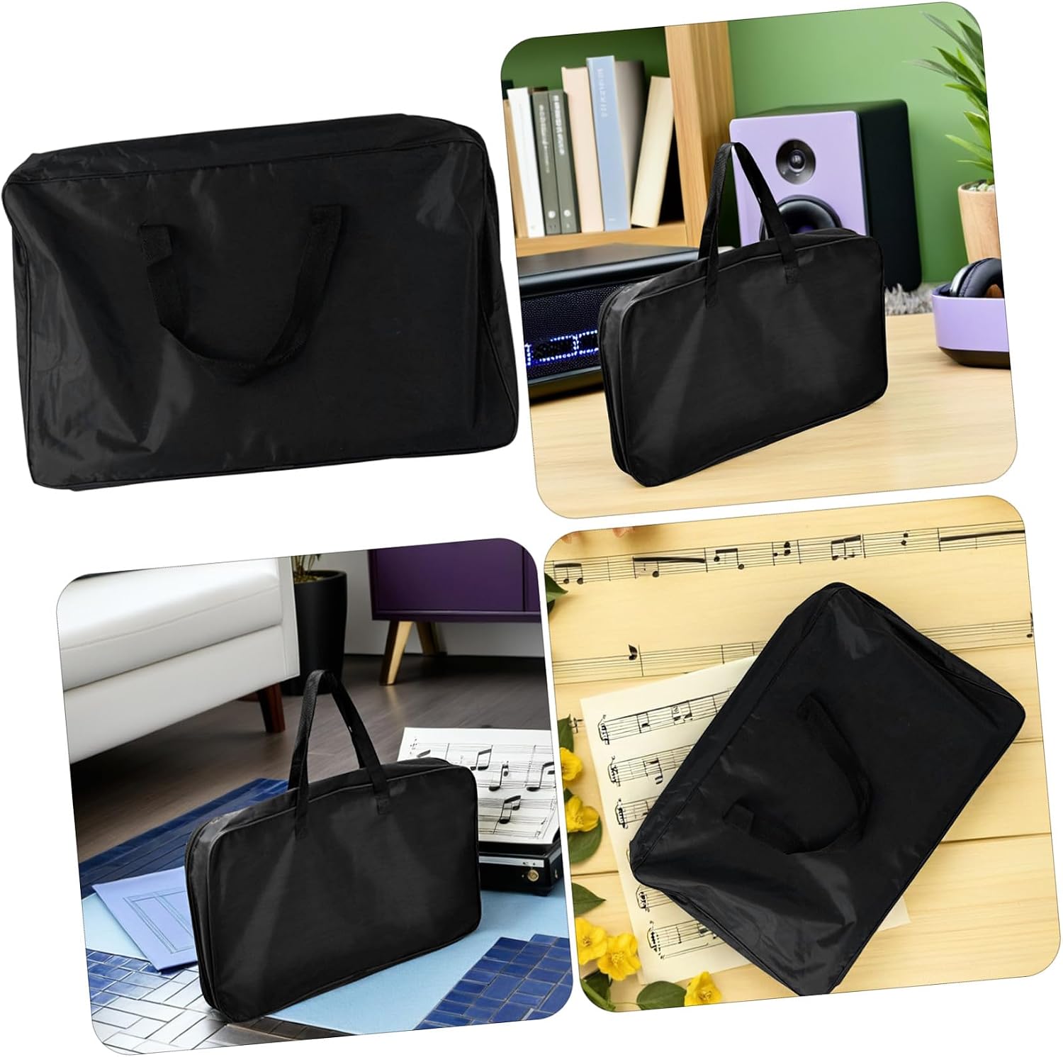 Black Oxford Cloth Music Stand Carrying Bag for Folding Rack Storage image 3