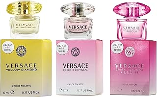 Versace Perfume Gift Set for Women – Mini Variety Gift Set Trio Collection – Absolu, Bright Crystal, Yellow Diamond | for Women, Mini, Variety, Trio Collection
