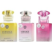 Versace Perfume Gift Set for Women &ndash; Mini Variety Gift Set Trio Collection &ndash; Absolu, Bright Crystal, Yellow Diamond | for Women, Mini, Variety, Trio Collection