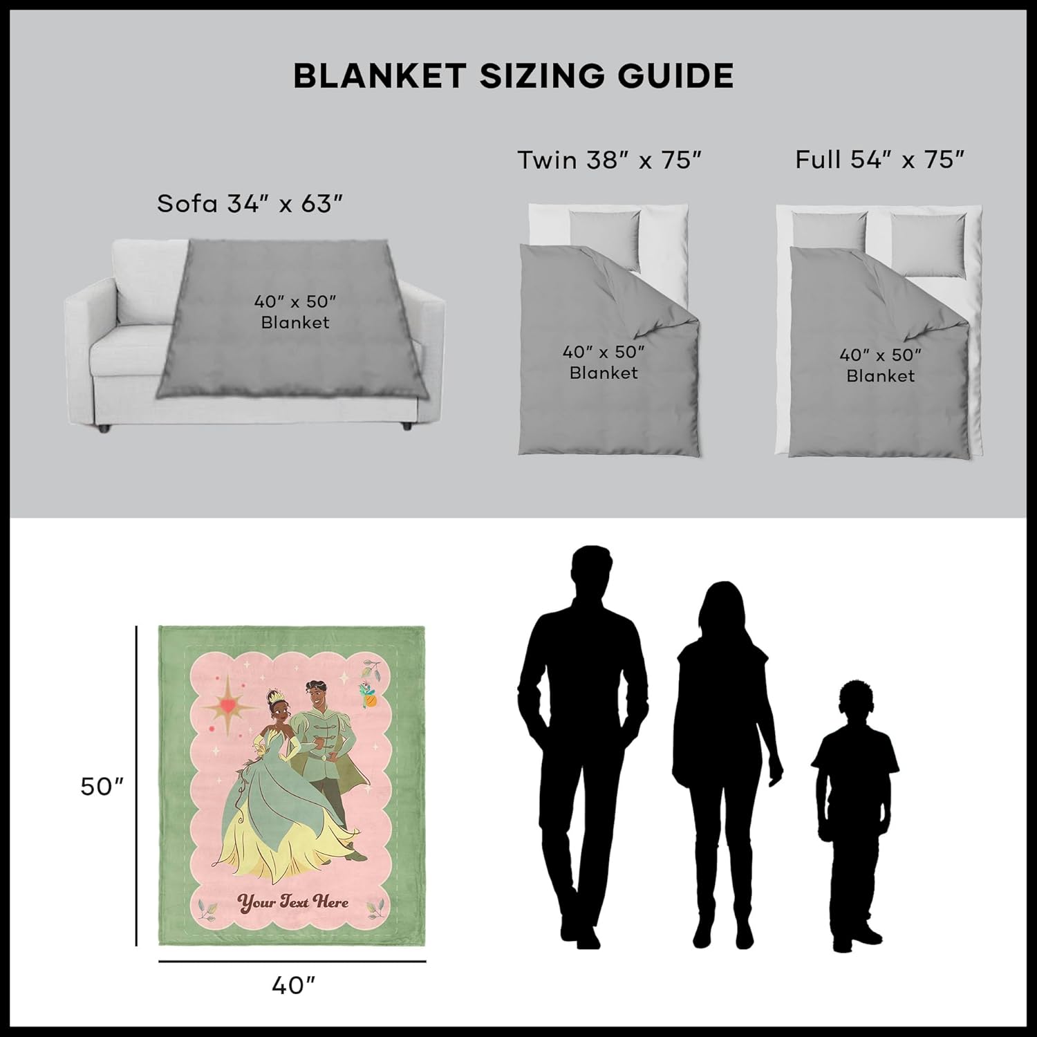 Disney “Jazzed Valentine” Silk Touch Throw Blanket, Tiana and Naveen Romantic Love Scene, Soft Cozy Plush Blanket for Girls, Disney Fans, Valentine’s Day Gift, 40 x 50 Inches