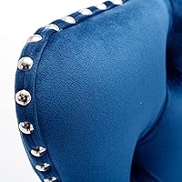 Vista 83 de Aoowow Juego de 2 taburetes de bar giratorios, taburetes de bar ajustables con respaldo de terciopelo copetudo, sillas de bar modernas tapizadas