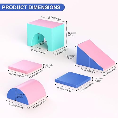 Miniatura 2 de KORIMEFA Bloques de escalada de espuma para niños pequeños, juguetes de escalada para bebés, juguetes de escalada para interiores, juguetes de