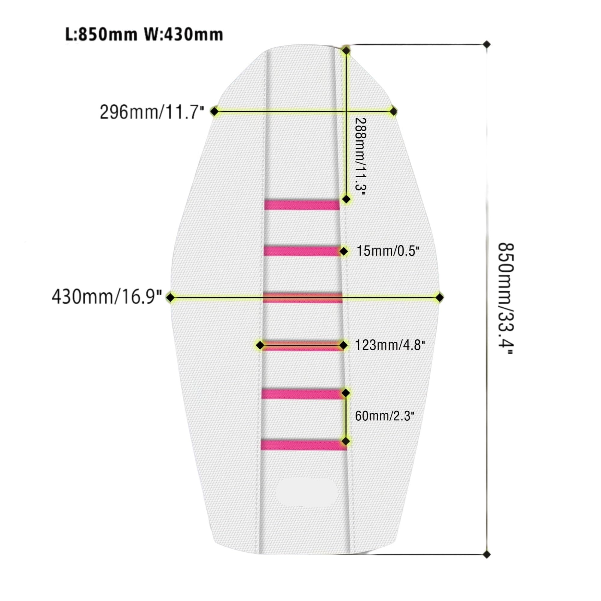 Coprisedile Powerzone bianco a coste Accessori Per moto morbidi e antiscivolo per coprisella Coprisedile per moto(White Red Cover)