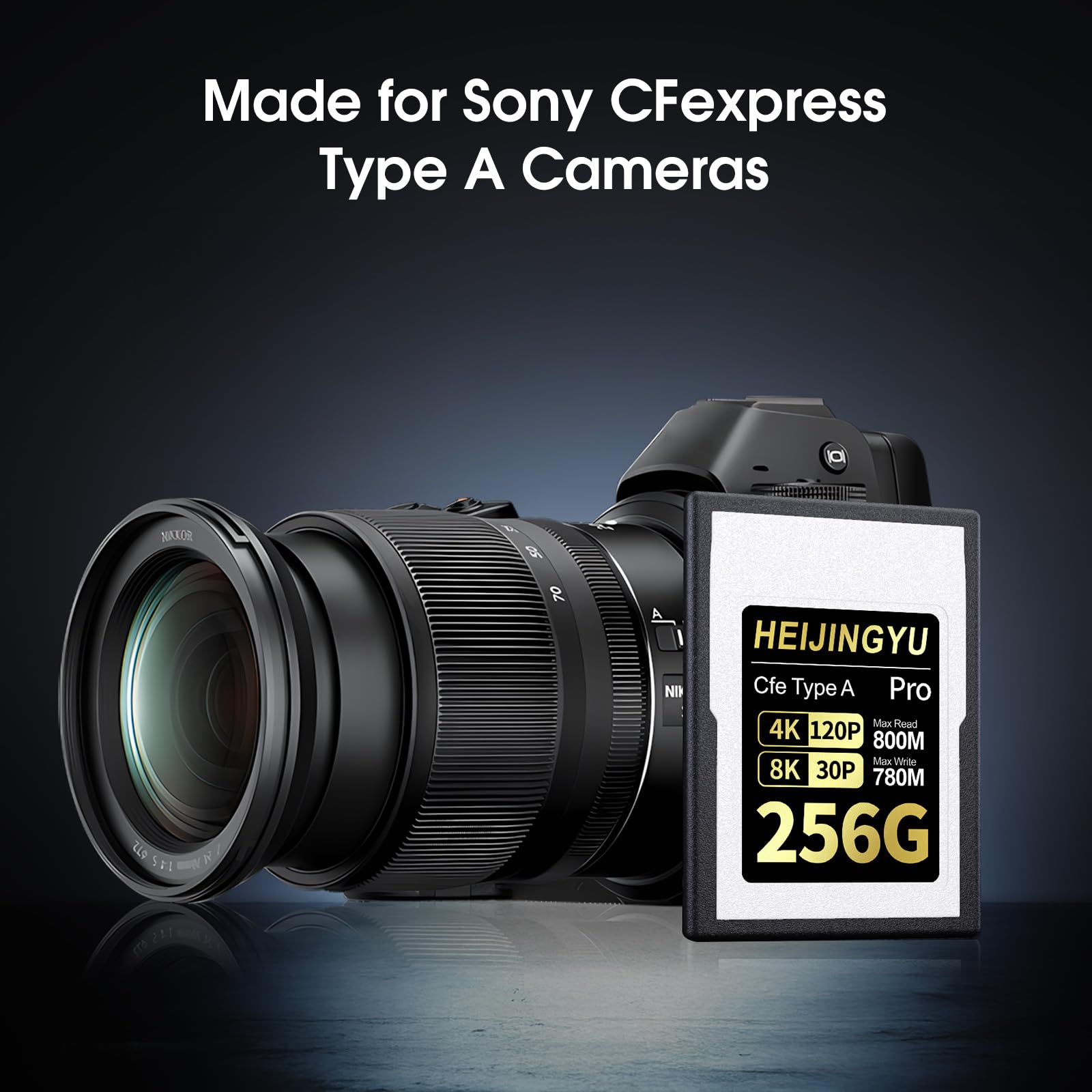 Scheda di memoria CFexpress da 256 GB di tipo A ad alte prestazioni di livello professionale, velocità di lettura fino a 800 MB/s e velocità di scrittura 780 MB/s per registrazione 4K 120P