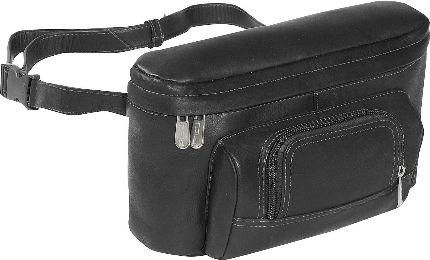 Piel Leather Carry-All Waist Bag, Black, One Size