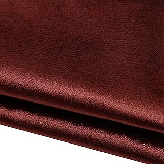 ZXC Aksamitny materiał, szerokość 150 cm, materiał aksamitny, towar sprzedawany na metry, do naszycia, miękki i elegancki, materiał na meble (kolor: brązowy)