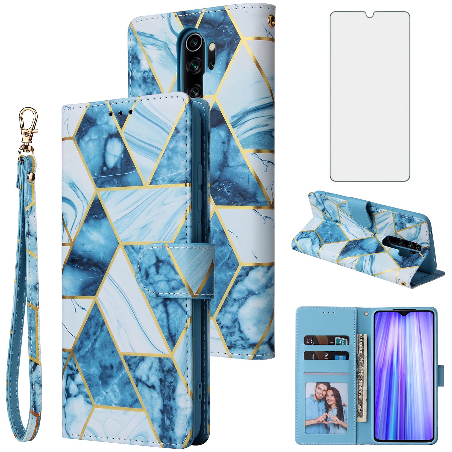 Asuwish Compatible With Xiaomi Redmi Note 8 Wallet Case For