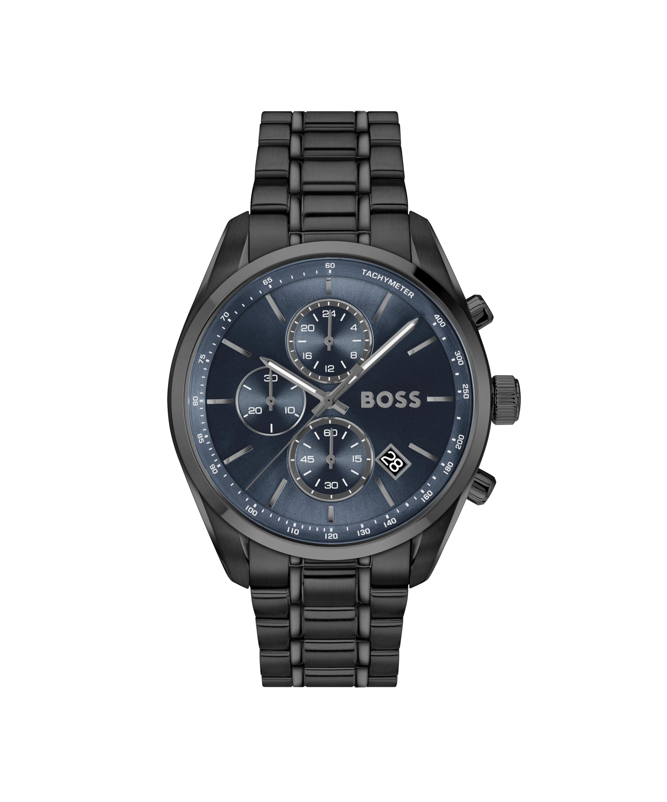 Boss Men's Gents Grand Prix 44 Chrono Ip Watch - Blue/Black