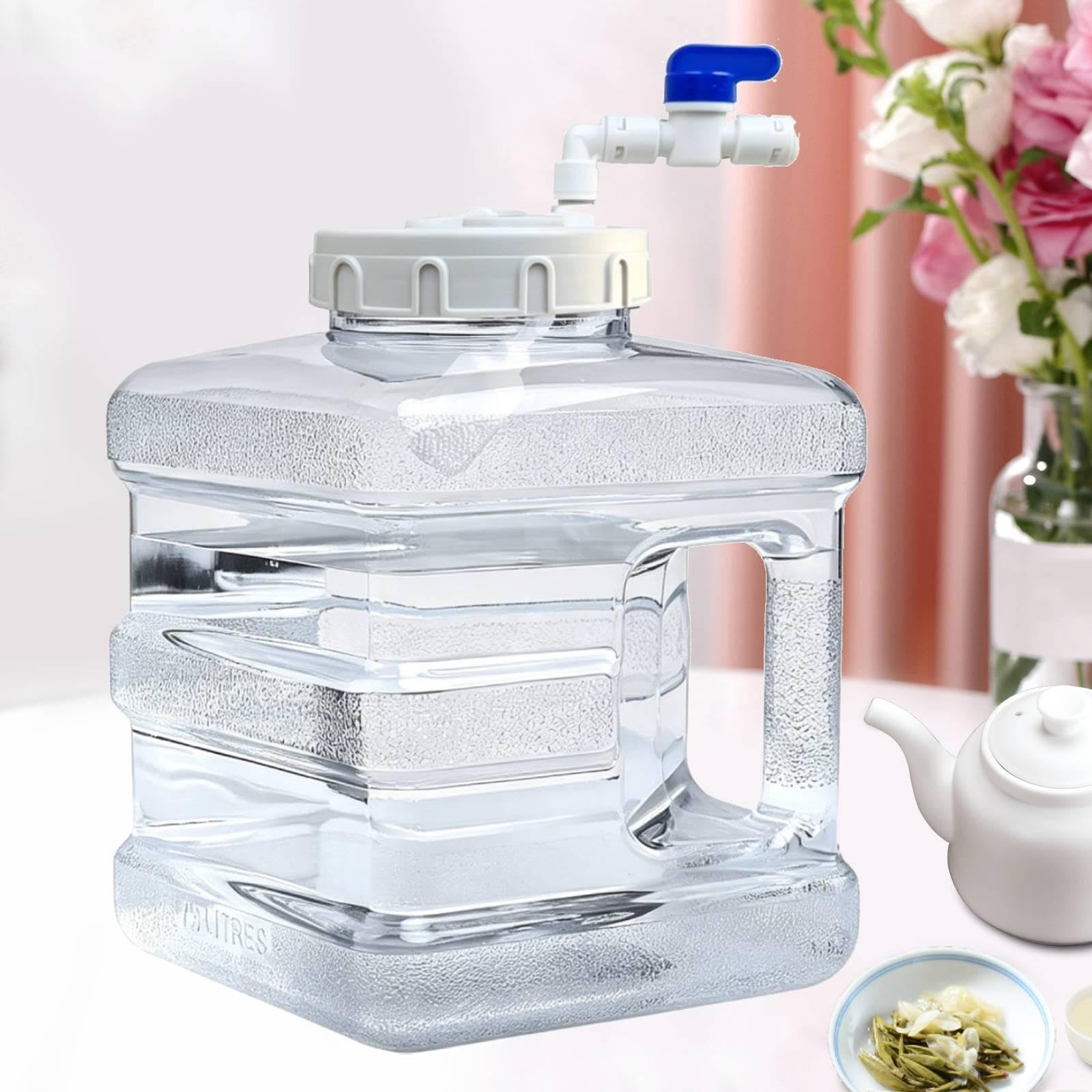 Contenitore da 1 Pezzo con Rubinetto Bocca Larga Manico Pratico Grande capacità Resistente alle Temperature Adatto per Campeggio Viaggi Picnic