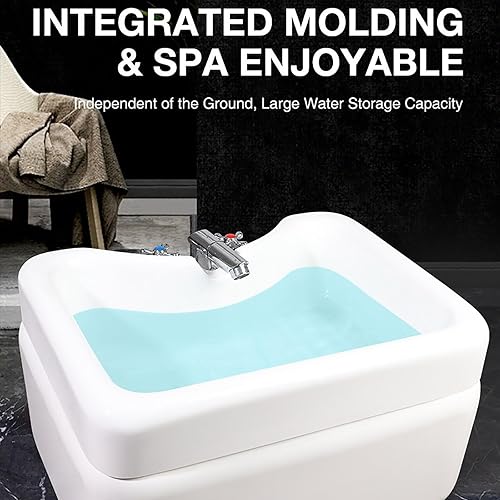 Miniatura 4 de Baño de pies de masaje acrílico, baño de pies cuadrado, barril grande masajeador de pies caliente y frío, masaje de spa, pedicura, cuenco de