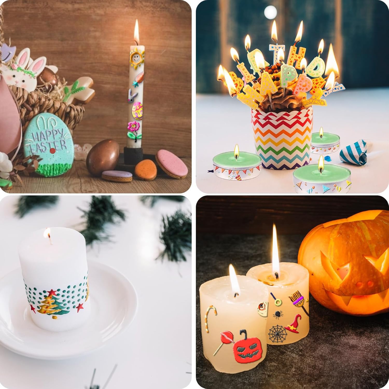 Krevo Art Set 12 Matite Colorate Per Candele | Colori Vivaci | Per Decorazione Fai Da Te - Foto 9