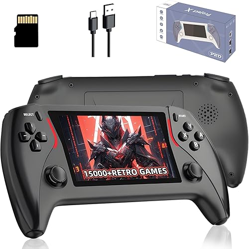 PX PRO - Consola de juegos con mango retro de 64 G, precarga de videojuegos de más de 15000 juegos retro con 23 emuladores, dispositivo de mango con