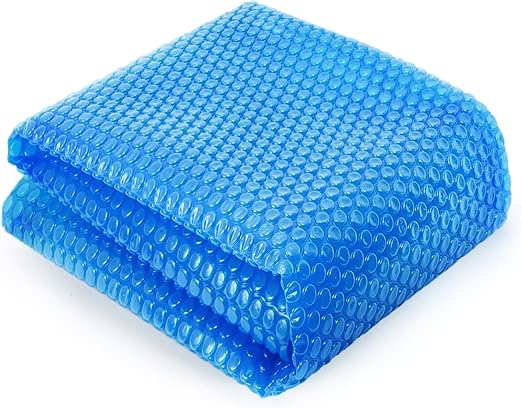 Solar Pool Cover,Rectangle Solar Blanket,12Mil Heavy-Duty Insulating Pool Heater Covers for Inground Pool and Above-Ground Swimming Pool, Blue