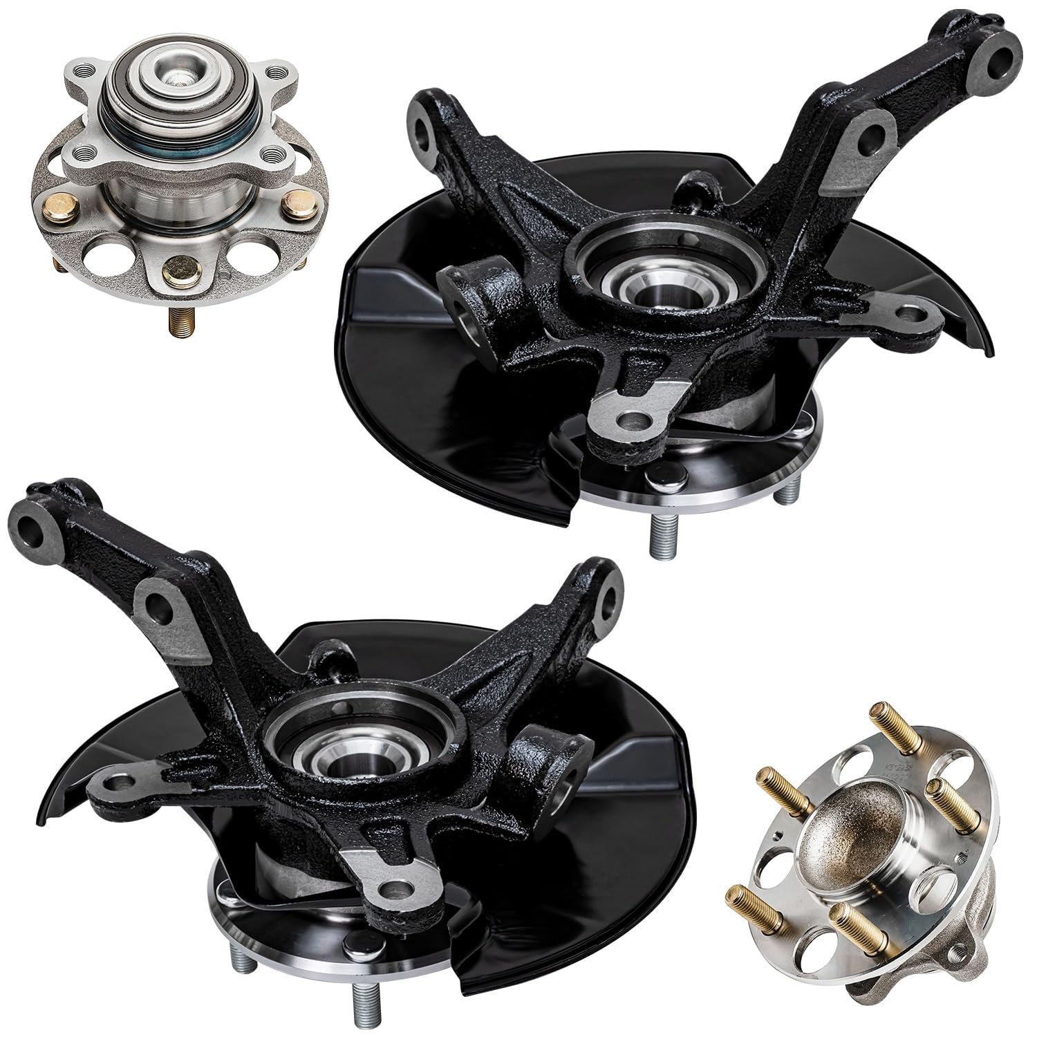 Detroit Axle - 4pc Steering Knuckles Kit for 2006-2011 Honda Civic