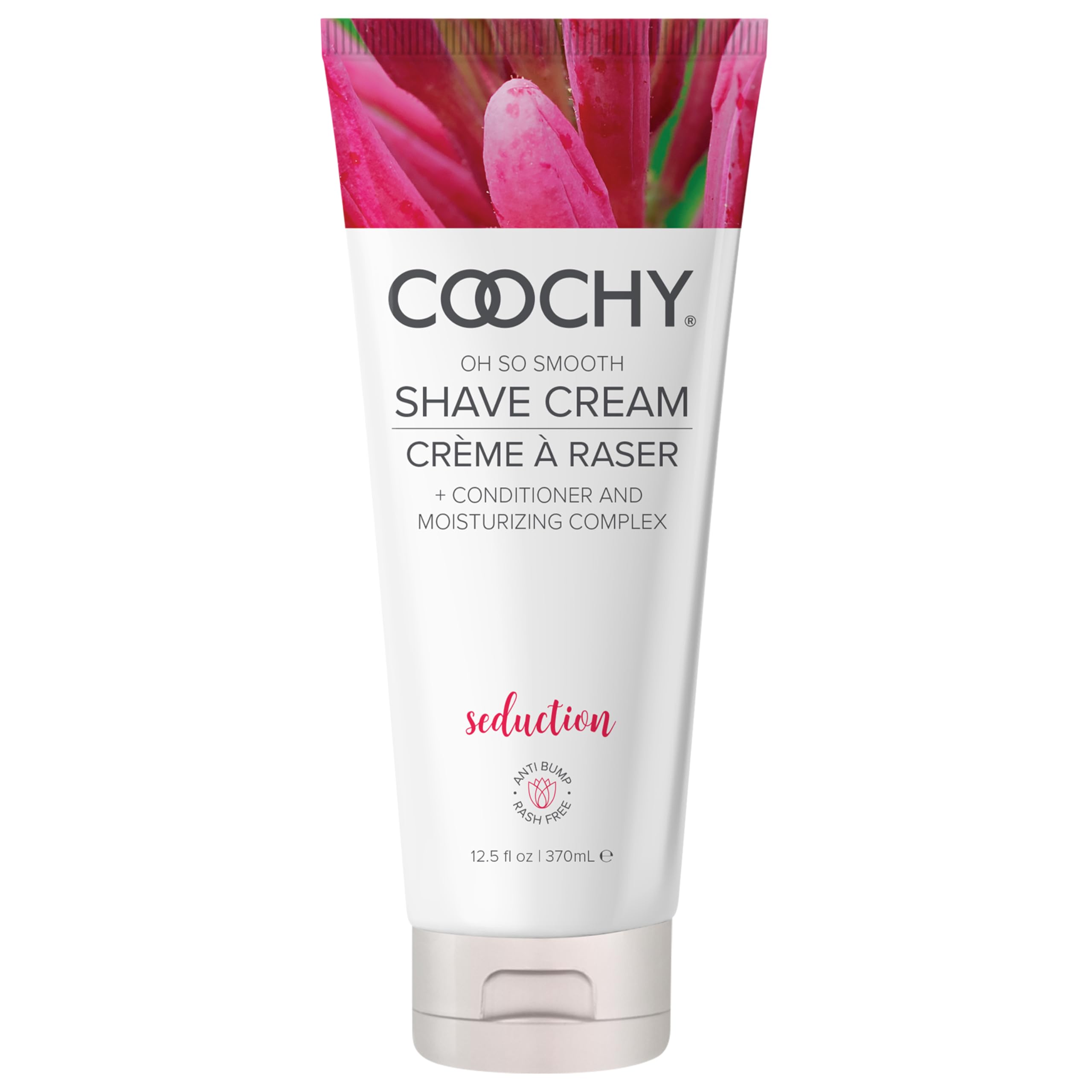 Coochy Shave Cream - Moisturizing Shave Lotion - Gentle Intimate Shaving Cream - For Bikini Area, Underarms, Legs & More - Rash-Free, Hydrating Formula - Seduction - 12.5 oz