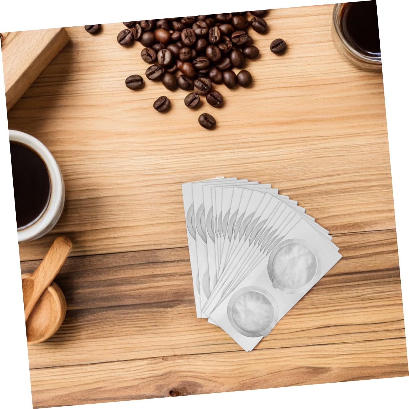 BESTonZON 250 Piezas Película De Taza De Cápsula De Café Láminas De Café Tapas De Sello De Espresso Cápsulas Nespesso Vurtuo Capsulas Nspresso De Múltiples Fines Papel De Aluminio Filtrar