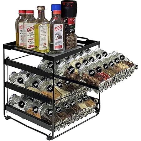 Amazon.com: YouCopia SpiceStack Spice Rack Organizer, Adjustable, White ...