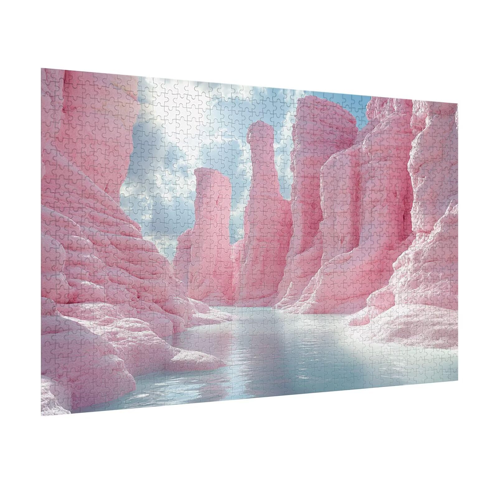 1500 sztuk puzzli dla dorosłych marzycielskie wymagające gry logiczne, n | Puzzle dla dorosłych kanion, litery z tyłu wskazówki ciasne dopasowanie puzzli, rodzinne zajęcia wewnętrzne, wystrój domu