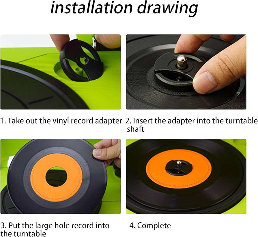 Amazon.co.jp: Lovermusic ブラック 7インチ 45RPM ABSビニール