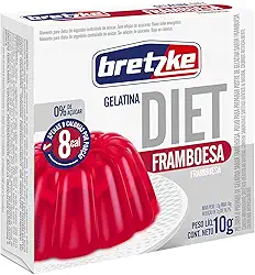 Bretzke – Gelatina Diet em Pó Sabor Framboesa 10g | Zero Açúcar | Sobremesa Leve e Refrescante | Preparo Rápido com Água