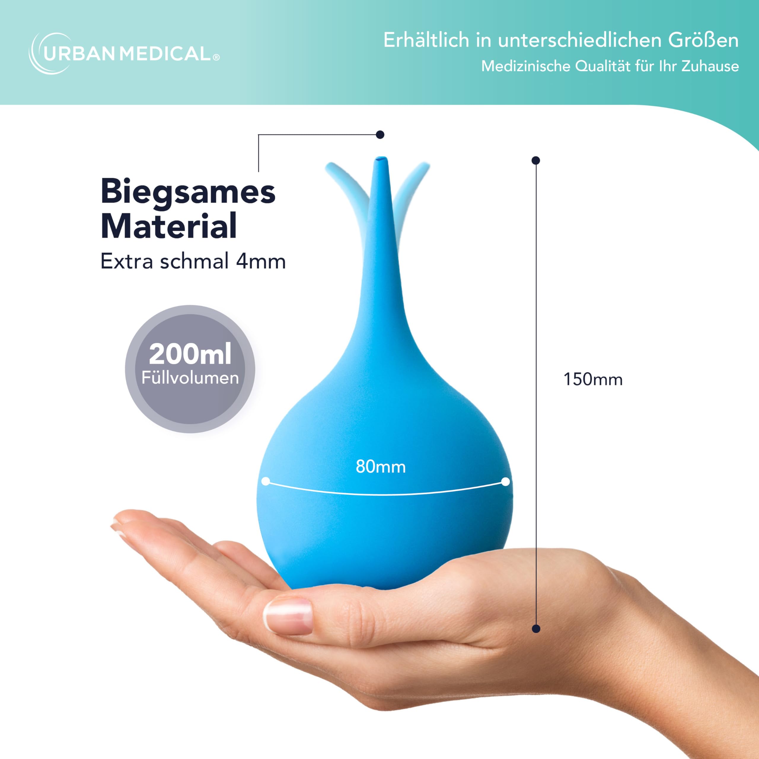 Ohrenschmalz Entferner - Sanfte Ohrendusche für Erwachsene, Kinder & Babys - Wiederverwendbarer Ohrreiniger - Sicher und effektiv - 200ml