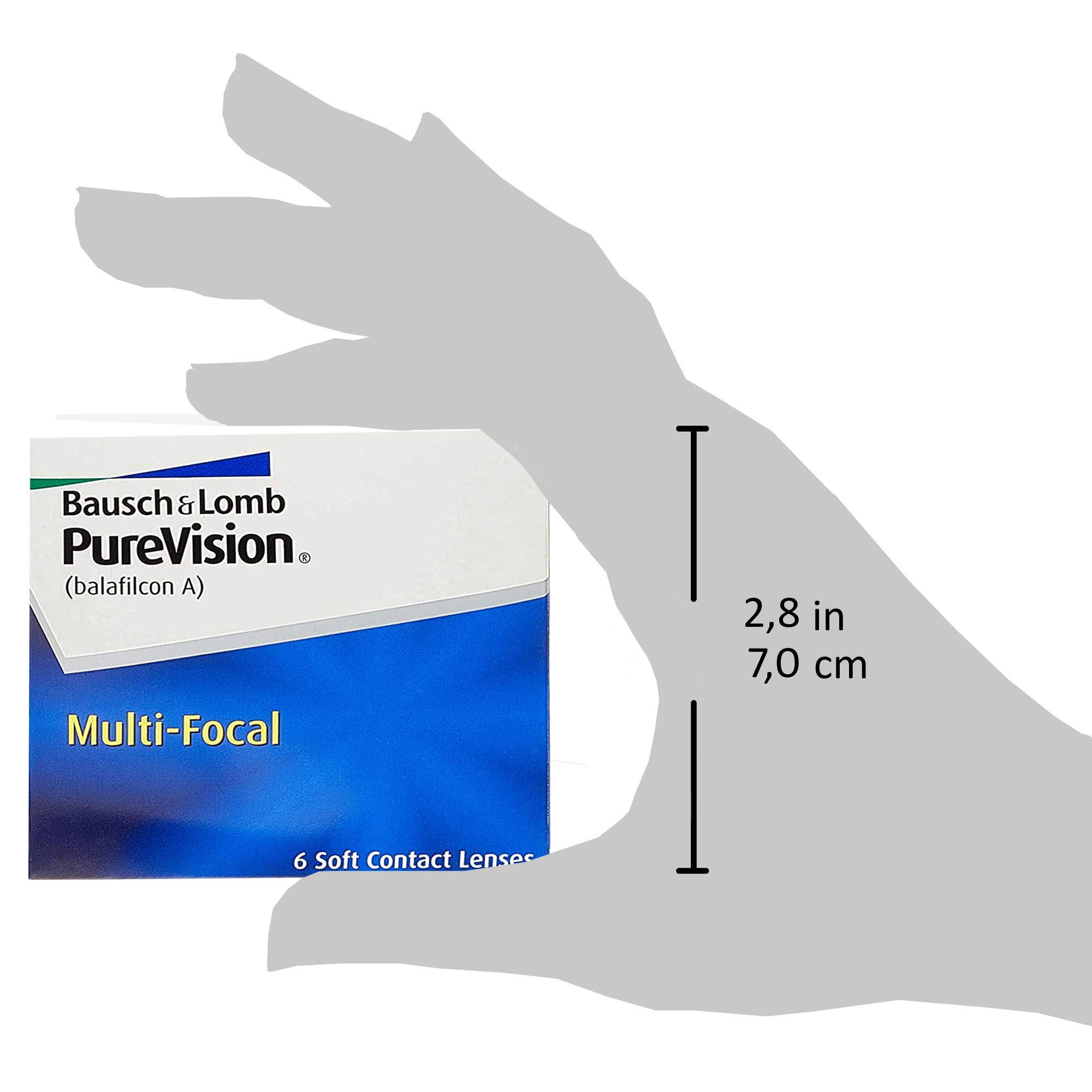 Bausch + Lomb Purevision Multifocal Monatslinsen, Gleitsicht-Kontaktlinsen, weich, 6 Stück BC 8.6 mm / DIA 14 / 1.75 Dioptrien / ADD High