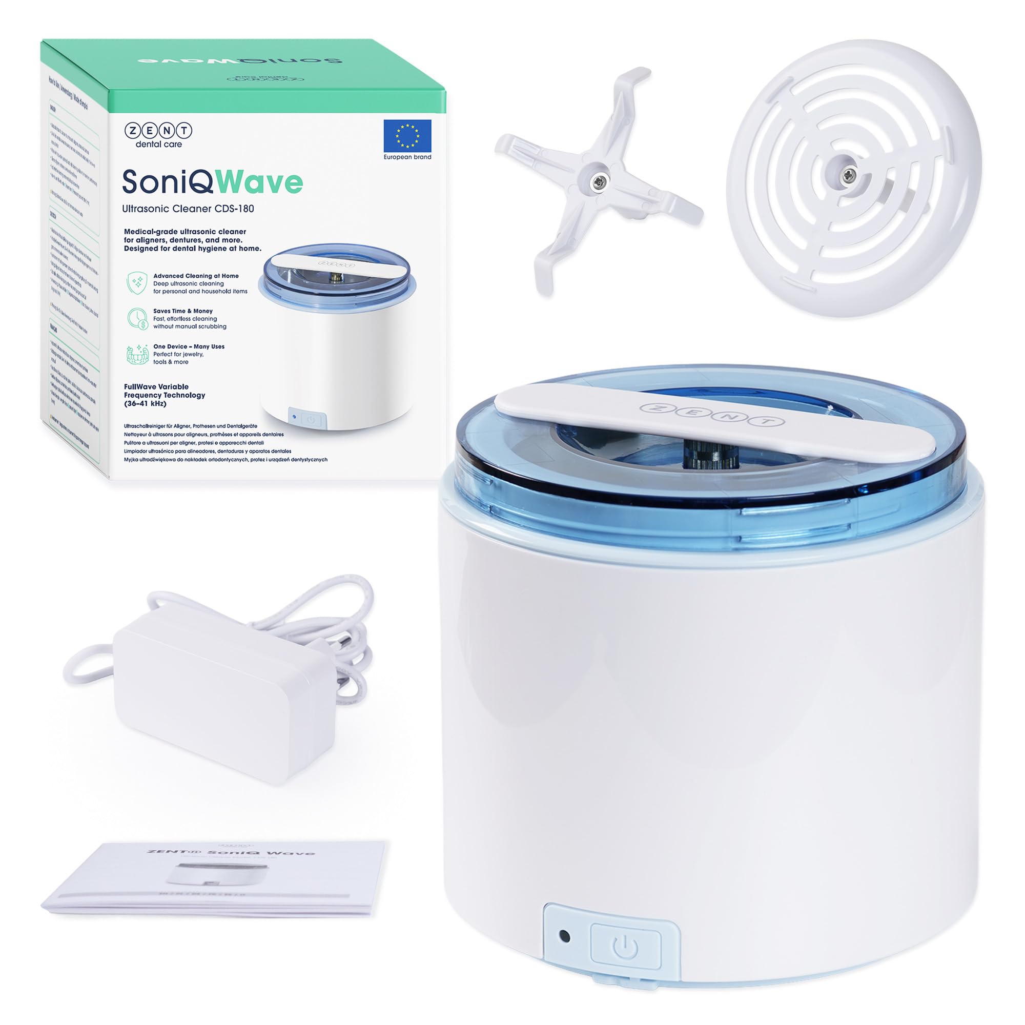 ZENT SoniQWave Limpiador Ultrasonidos Dental 200 ml 36-41 kHz 78 x