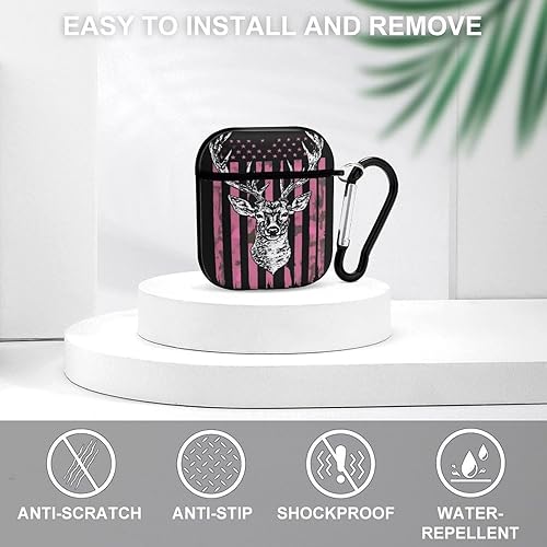 Miniatura 3 de Funda para Apple AirPod 2 y 1 TPU suave compatible con AirPod 2 y 7 con diseño de bandera estadounidense