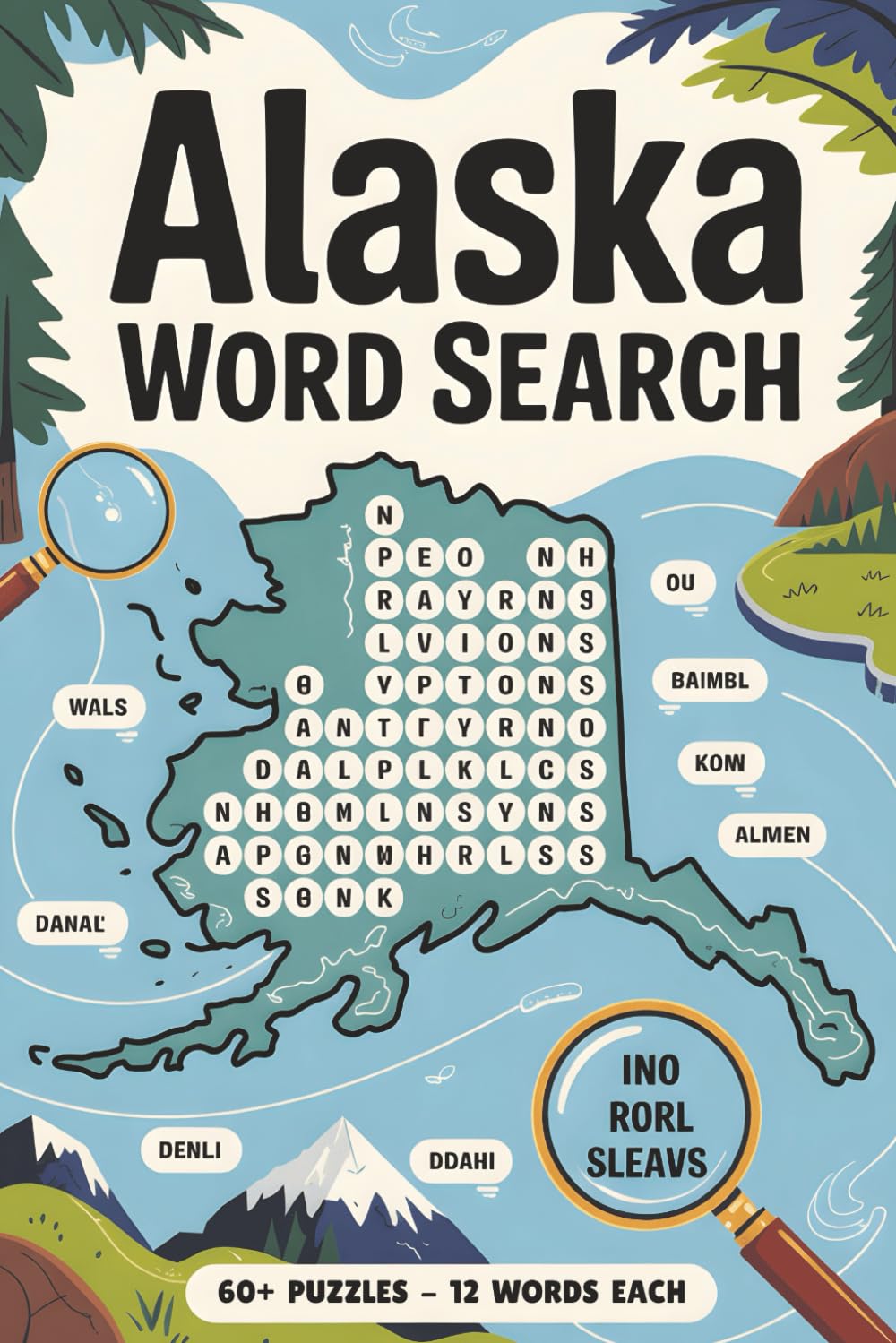 Alaska Word Search Puzzle Book: 60+ Brain Teasers for Alaska Lovers & Geography Enthusiasts: Cities, Wildlife & Alaskan Adventure | 120+ Pages | 60+ ... Challenge | Perfect Gift for Alaska Fans