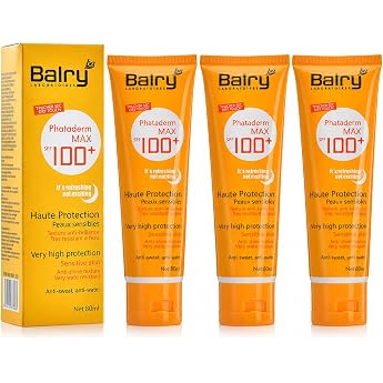 3 pieces sun cream SPF 100.80 ml sunscreen SPF 100 for face and body
