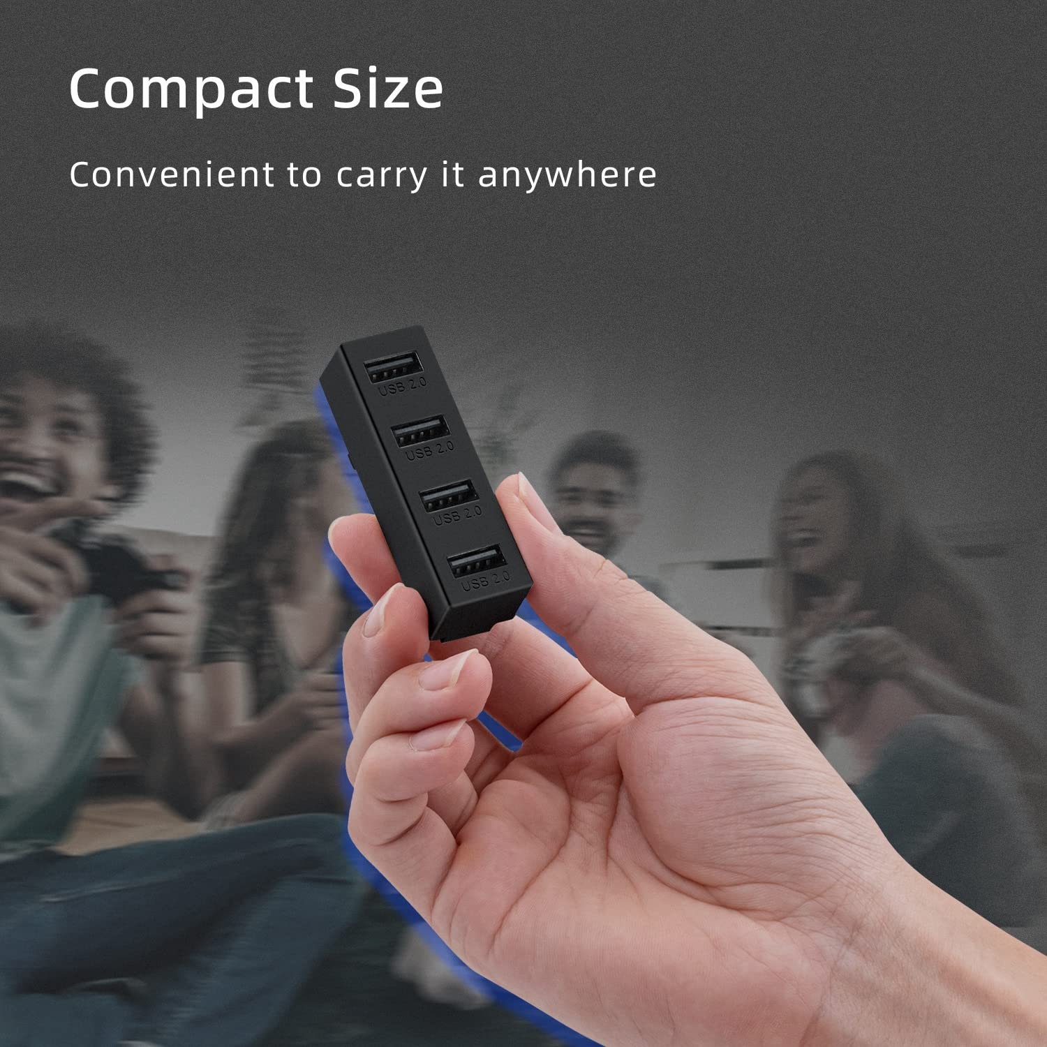 Xbox Series X/S Hub USB 2.0, Mcbazel 4-portowy wieloportowy przedłużacz USB, szybki koncentrator USB, przenośny rozdzielacz, adapter rozszerzeń kompatybilny z konsolą Xbox Series X/S, czarny