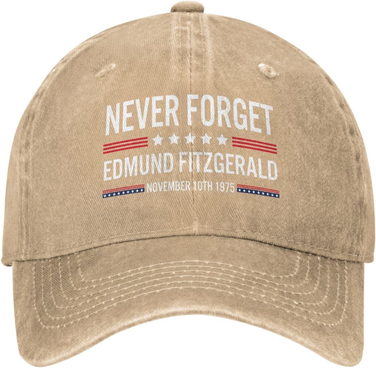 Never Forget Edmund Fitzgerald Hat Adjustable Hats Casual Trucker Hats