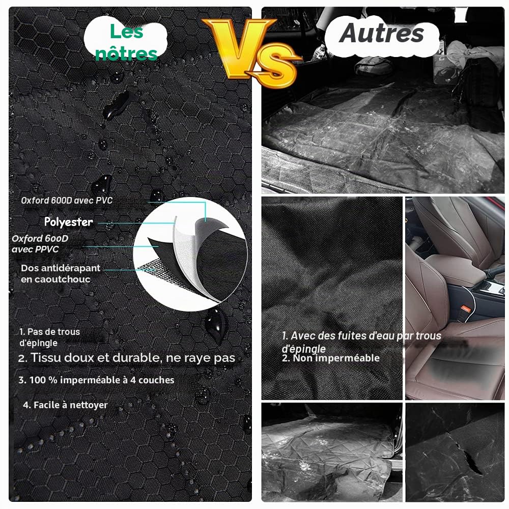 ANOSOSPECIAL Housse Protection Voiture Chien pour Siège Arrière,Imperméable Protège des Rayures Taille Universelle,Enfant, Animal de Compagnie SUV