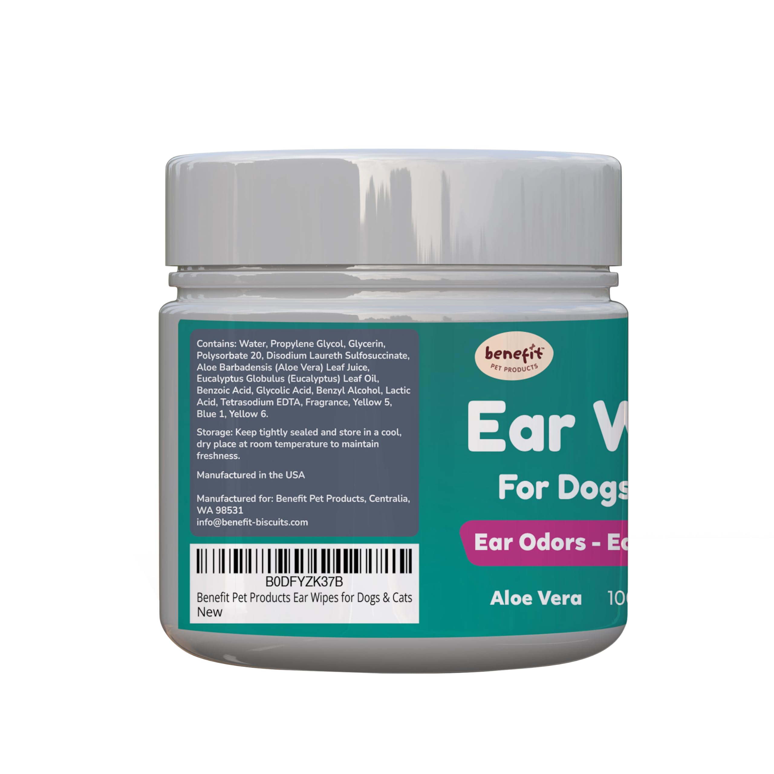 Benefit Pet Products Dog Ear Wipes - Ear Cleaner for Dogs to Prevent Infections, Itching & Odor - Aloe & Eucalyptus, Grooming Wipes - 100 Count - image 7