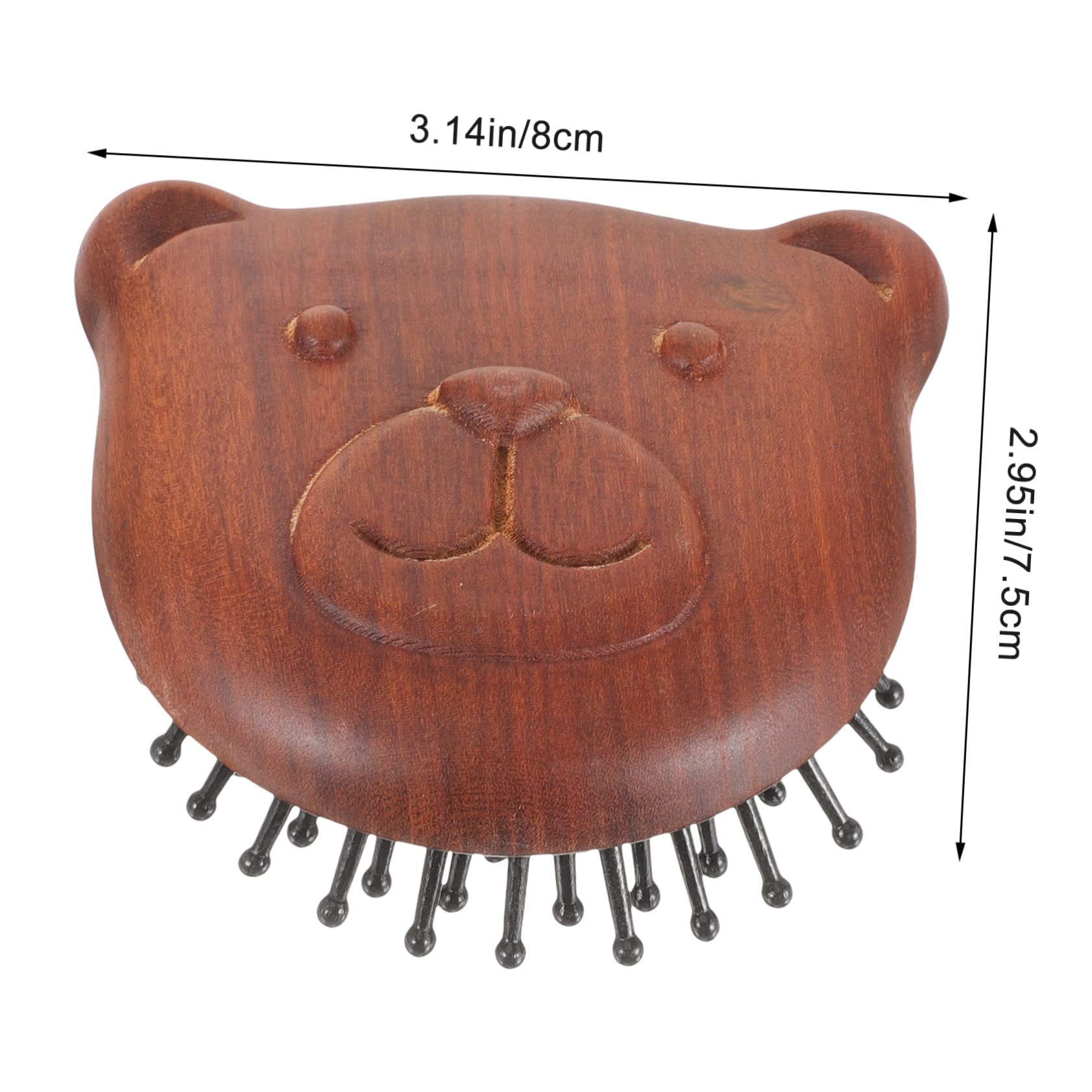 Healvian 4piezas Cepillo De Masaje Cabelludo Diseño De Peine De Madera Para Lavado De Cabello Para Personal y Salones De Estimula El Crecimiento Del Cabello