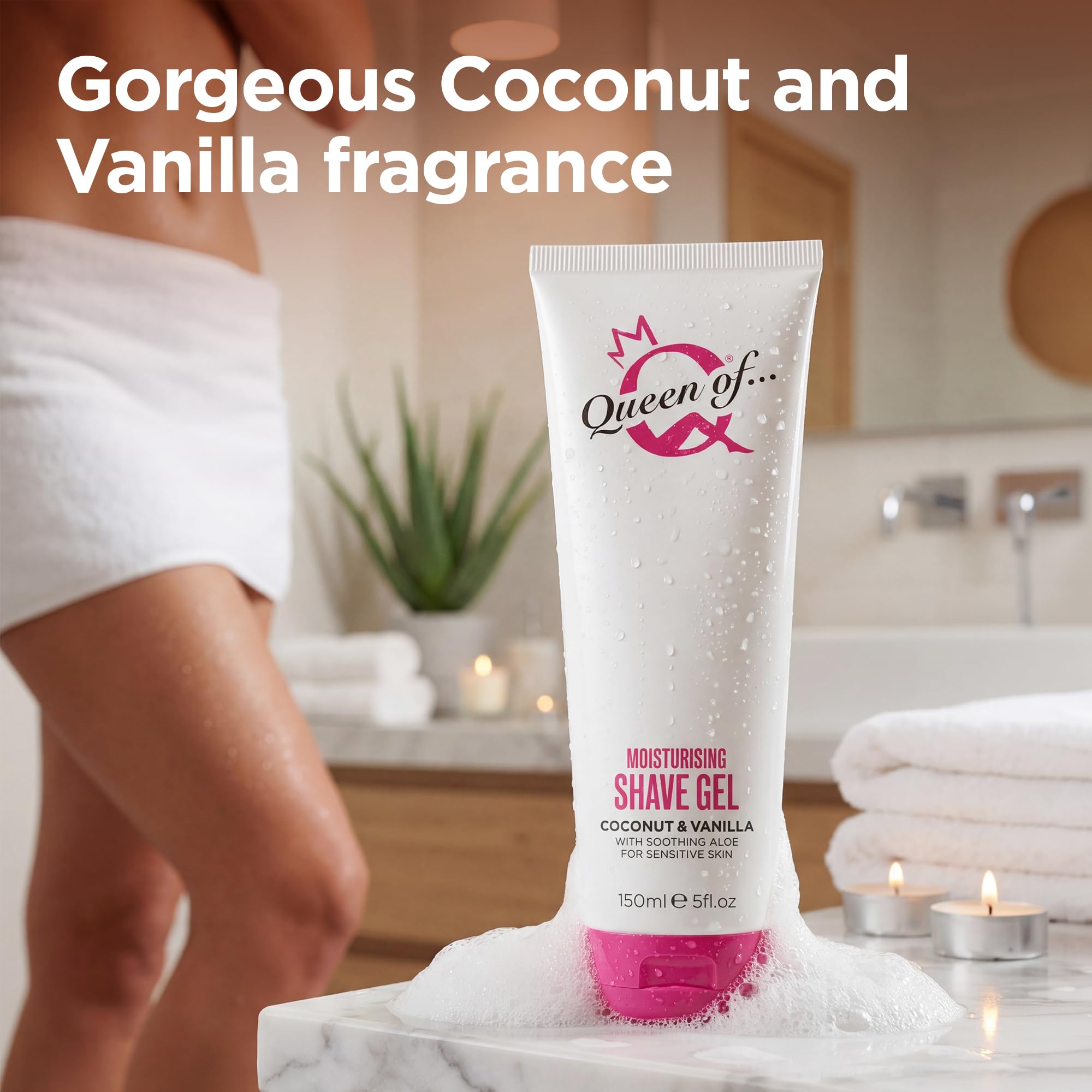 Queen of Ooh la la! Sensitive Moisturising Coconut and Vanilla Shaving Gel For Women 150ml