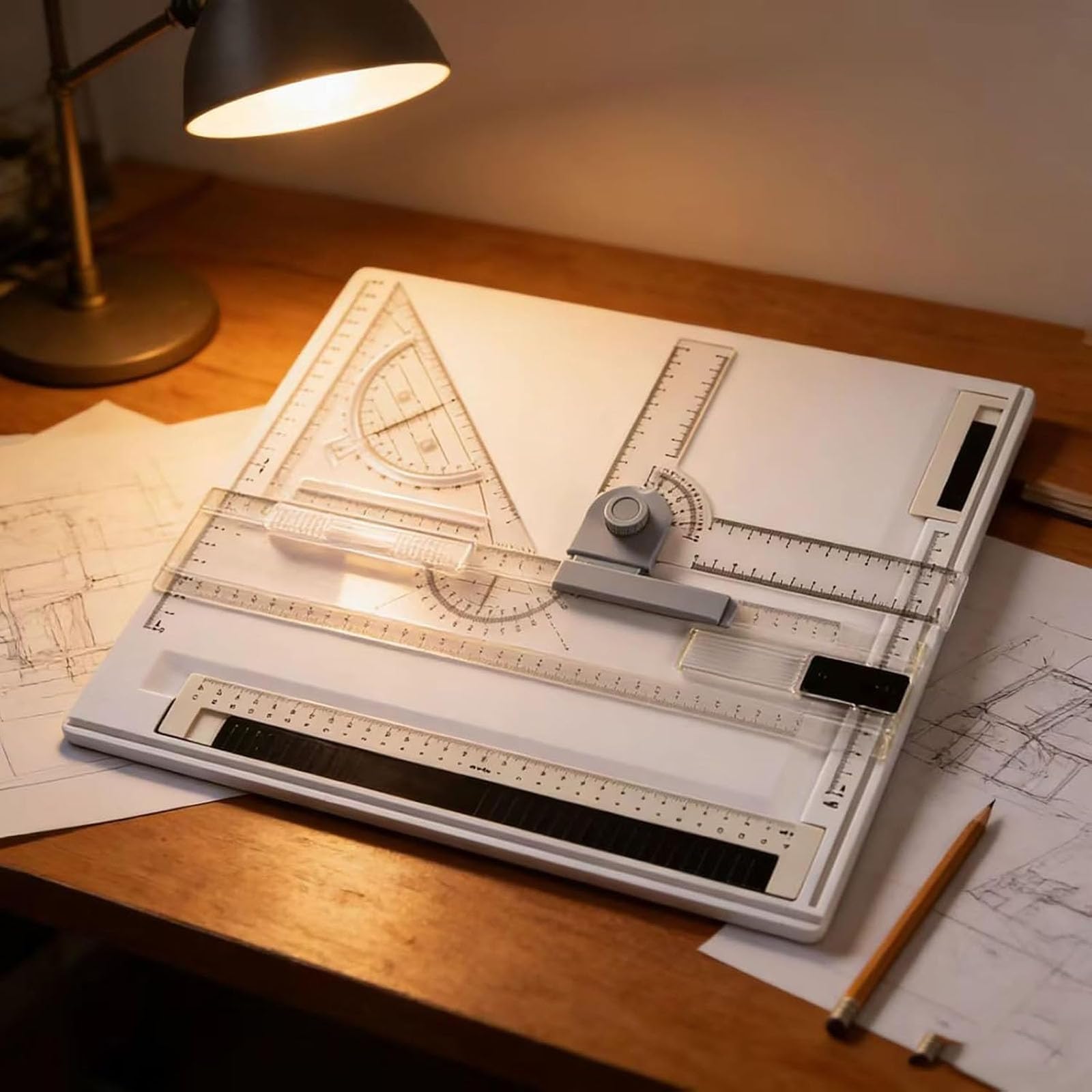 A4 Zeichentisch, Tragbares Architekturzeichengerät Mit Transparentem T-lineal, Parallelbewegung, Winkelverstellung, Komplettem Zubehör, Für Studenten, Ingenieure Und Architekten