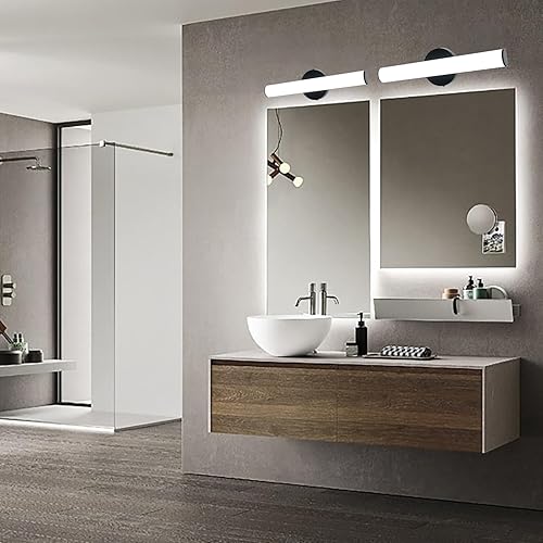 Miniatura 7 de OOWOLF Luz de tocador de baño, brillo ajustable de 12 W y 17.3 pulgadas, barra de luces LED de tocador de 1200 lúmenes, luz LED blanca natural de