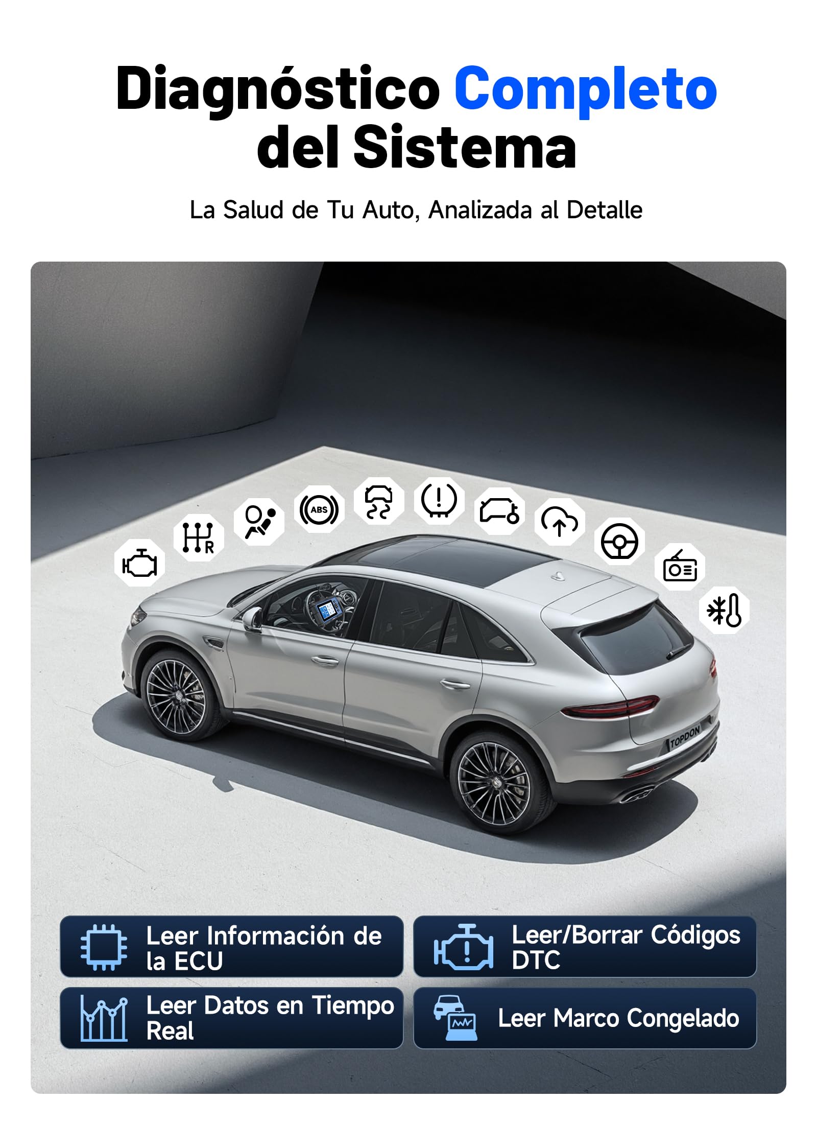 TOPDON ArtiDiag600 Elite Escáner OBD2 Herramienta de Dagnóstico Completo, 13 Servicios, FCA/SGW, AutoAuth, Diagnóstico Coche Multimarca con Can-FD, 2 Años de Actualizaciones Gratuitas