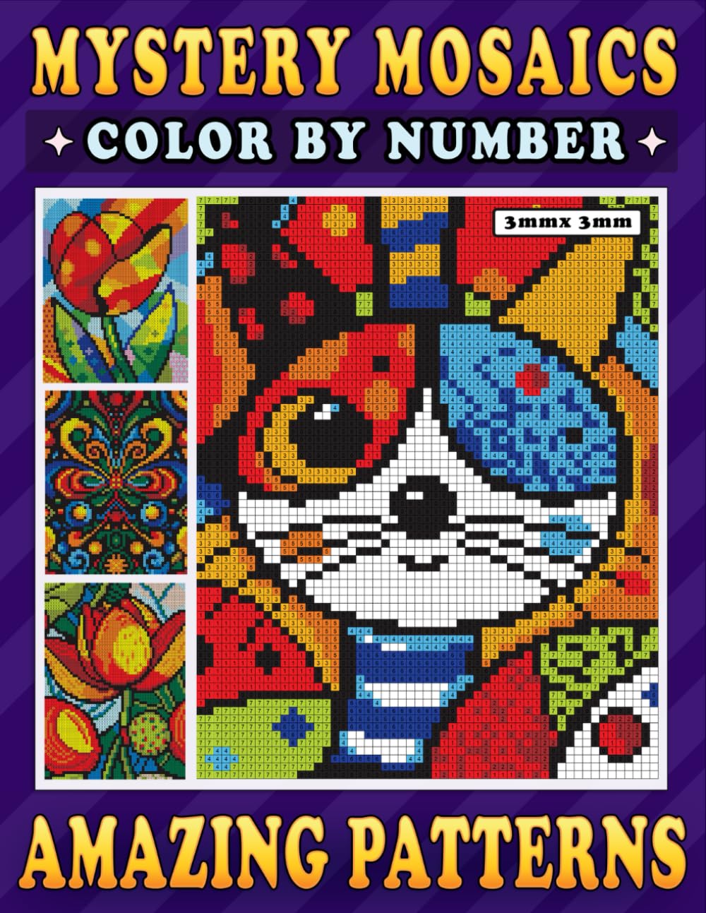 Mystery Mosaics Color By Number Amazing Patterns: A Mesmerizing Journey with Pixel Art - Color Quest for Relaxation & Stress Relief