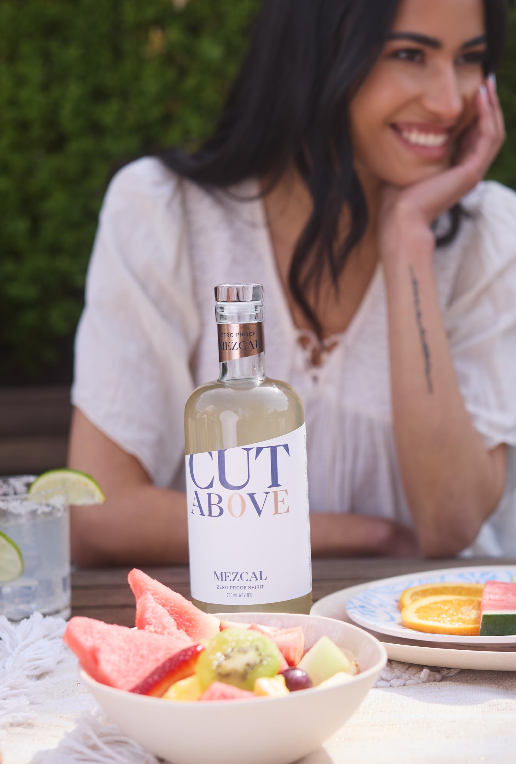 CUT ABOVE Zero Alcohol Mezcal | Award Winning Premium Non-Alcoholic Spirit for Alcohol Free Cocktails | 25.4 fl. oz. (750mL)