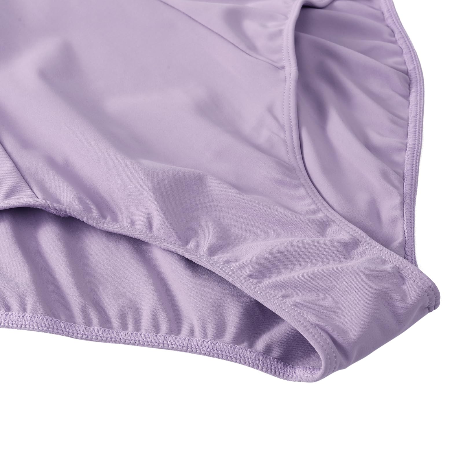 HROYL Femme Justaucorps de Ballet Danse Gymnastique Sans Manches Body de Danse Classique Leotard, C11-Violet pale,S