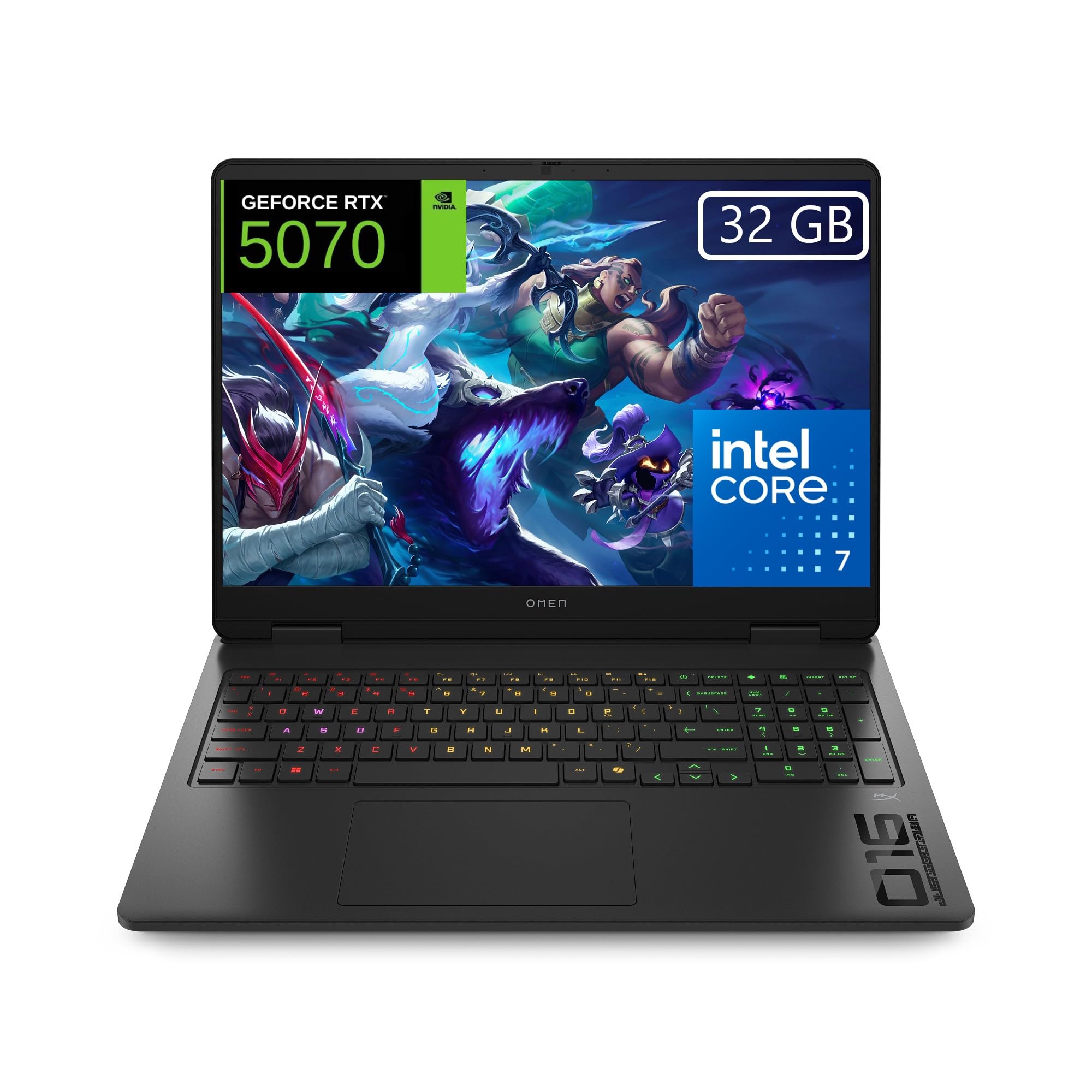 HP OMEN 16-am0001ns – Gaming Laptop 16" 2K (Intel Core 7-240H, 32GB RAM, 1TB SSD, NVIDIA RTX 5070, FreeDos) – Black – Spanish QWERTY Keyboard