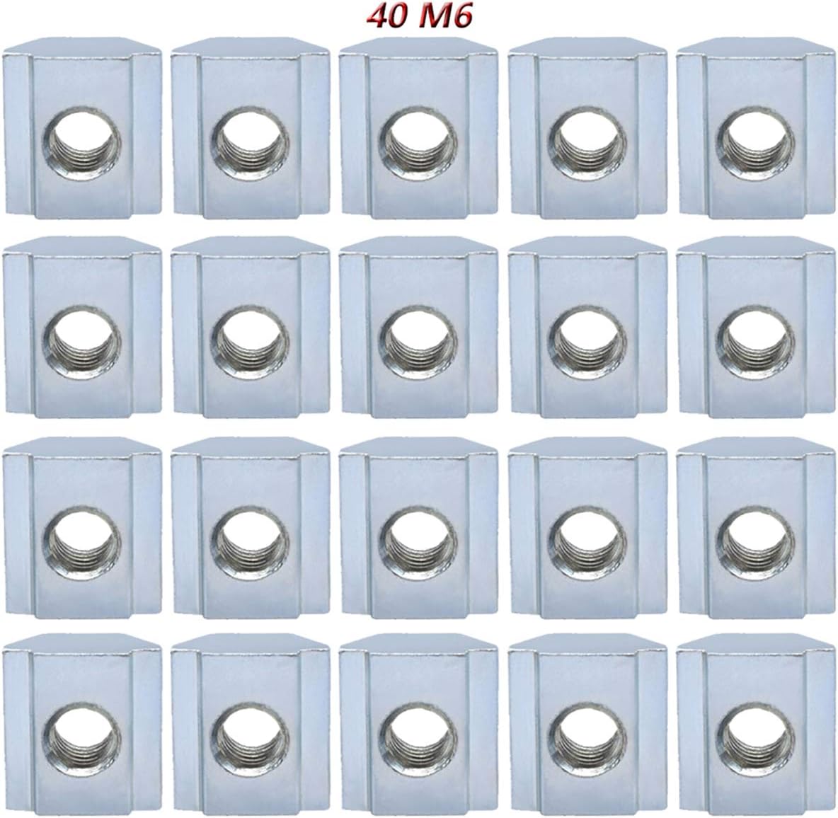 20 Pezzi Dadi Di Velocità Scatto Zincato M6 6mm Clip Nuts - Foto 4