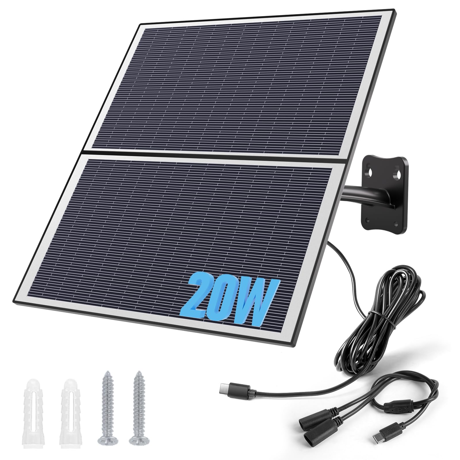 Xega 20W Solar Panel for Battery Surveillance Camera Outdoor Type